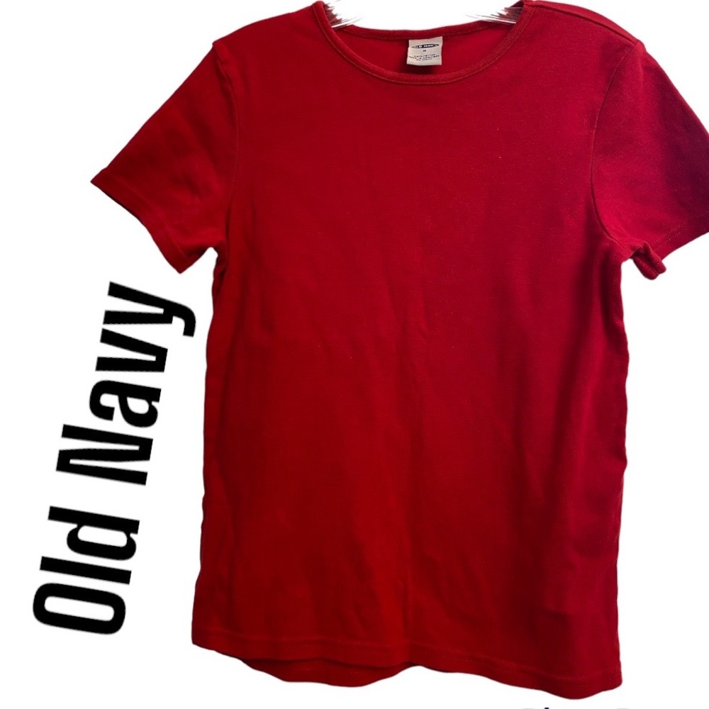 Old Navy Short Sleeve Red Cotton T-Shirt M